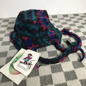 Vintage Screamer Fleece Winter Bucket Flap Hat Surf Skate Snowboard NEW USA Made